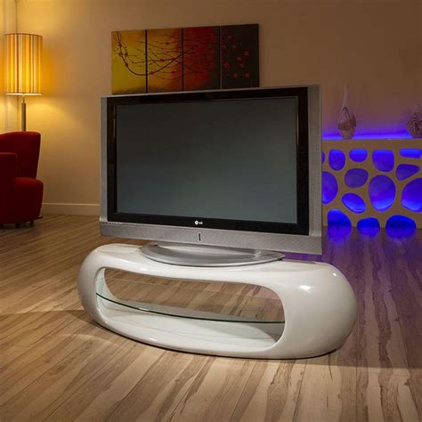 Ultra Modern Curved TV Stand/Cabinet/Unit Large 1.4mtr Grey Gloss 1162 ...