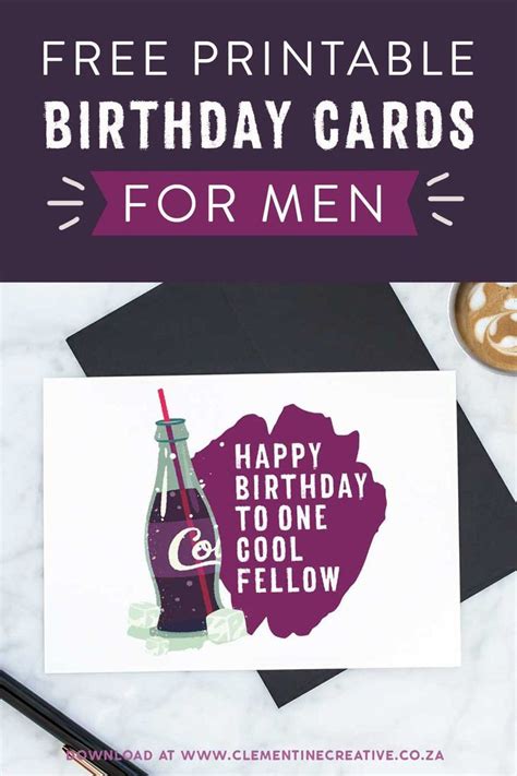 Printable Birthday Cards for Him {Premium} | Stay Cool | Free printable birthday cards, Birthday ...