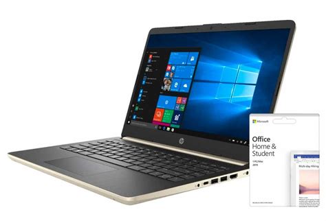 Best Buy: HP 14" Touch-Screen Laptop & Microsoft Office Home & Student 2019 Package