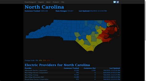 Duke Energy Progress Power Outage Map – Map Vector