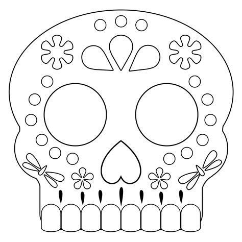 Free Printable Sugar Skull Template - Free Printable