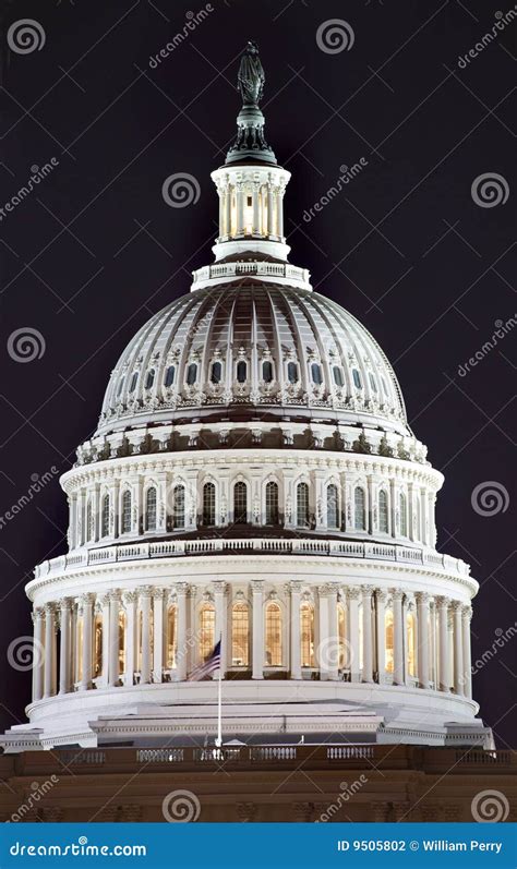 US Capitol Dome Night Washington DC Stock Photo - Image of lights, dome ...