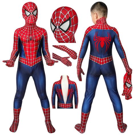 Spiderman Kids Suits Spider-man Tobey Maguire Cosplay Costume Children ...