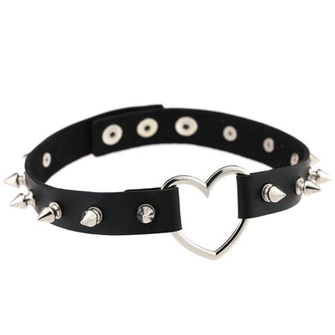 BDSM play collar, Black Spike choker collar women/men punk Vegan ...