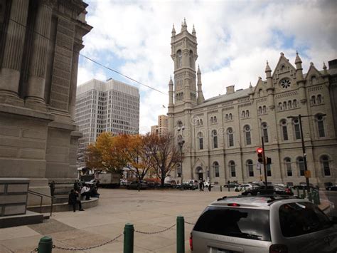 City View in Philadelphia Autumn Day Shot Architecture Editorial Image ...