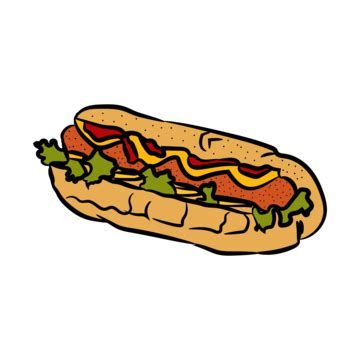 Colorful Hot Dog Vector Art, Hot Dog Vector, Delicious Vector, Snackes Illustration PNG and ...