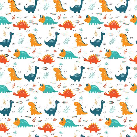 Dinosaurs Pattern Vector | Dinosaur pattern, Dinosaur illustration ...