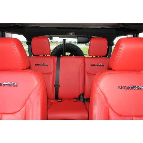 Jeep Wrangler Leather Seat Covers (Red) – BLKMTN