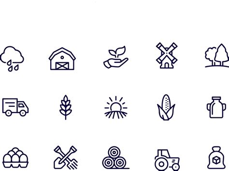 agriculture icons vector design 6644836 Vector Art at Vecteezy