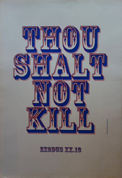 Thou Shalt Not Kill – Poster Museum