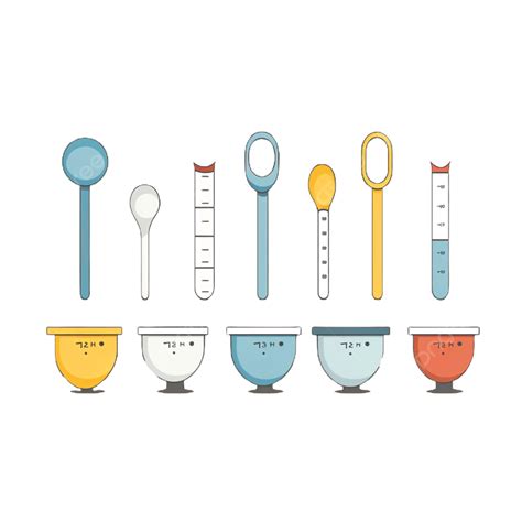 Flat Color Measuring Cups And Spoons, Spoons, Measuring Cups, Clipart PNG Transparent Image and ...