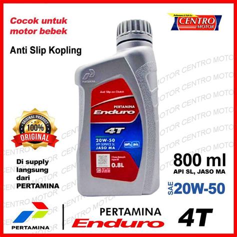 Jual OLI ENDURO 4T 800ml SAE 20W50.Oli Mesin PERTAMINA ENDURO 4T 800ml ...