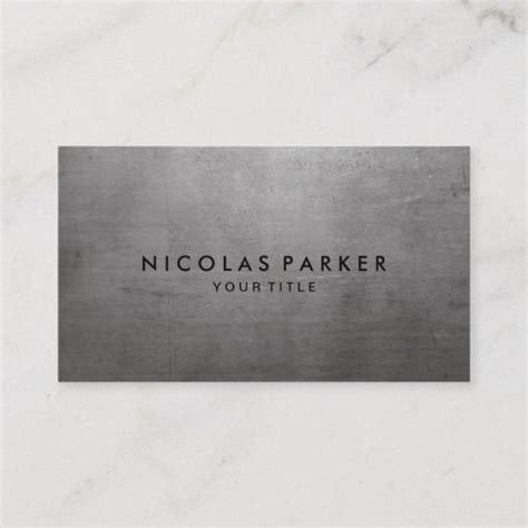 Brushed Metal Texture Business Card | Zazzle.com Metal Business Cards ...