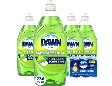 4 Dawn Dish Soap Bottles + 2 Non-Scratch Sponges Just $9.59 Shipped on ...