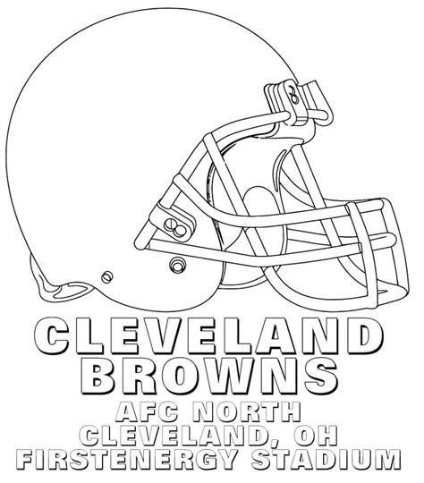 Free Cleveland Browns Helmet coloring page - Download, Print or Color Online for Free