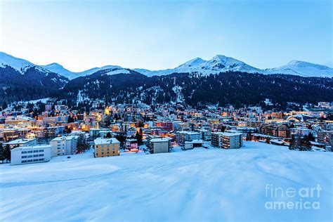 Davos in Switzerland in winter Photograph by Werner Dieterich