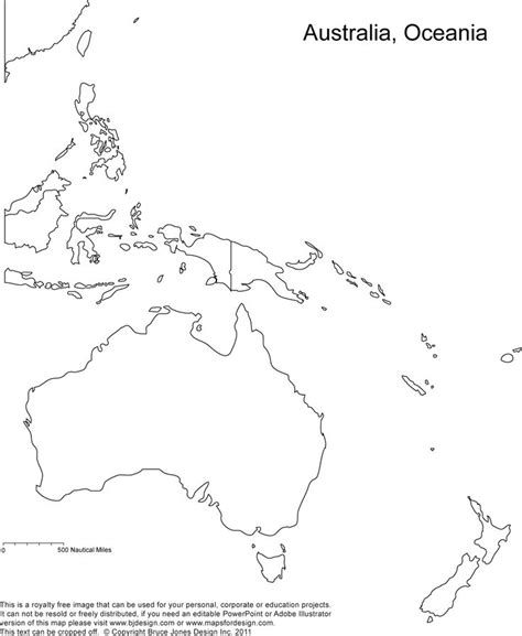 Blank Map Of Oceania Coloring