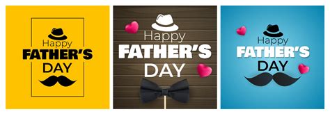 Happy Father's Day Background collection set. Poster, flyer or greeting card. 2476300 Vector Art ...