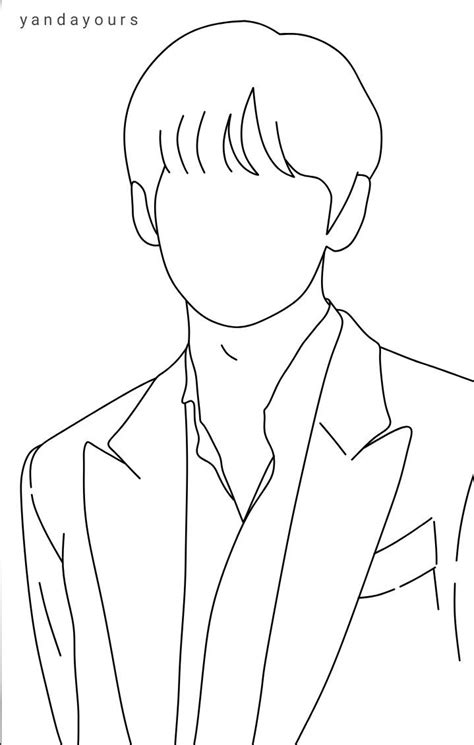 bts Line Art Drawing Taehyung - kathleen-johnson