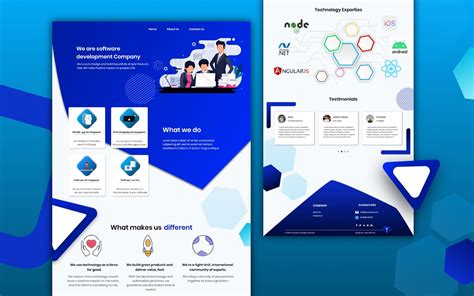 Software company Landing Page on Behance