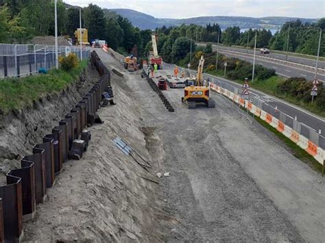 Sheet Piling Retaining Wall Keeps Inverness Active - Sheet Piling (UK) Ltd