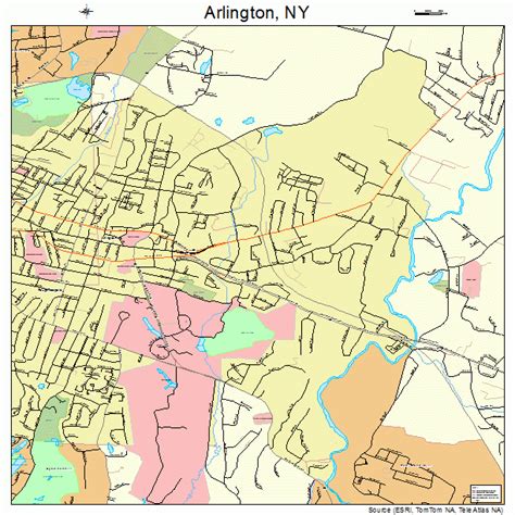 Arlington New York Street Map 3602616