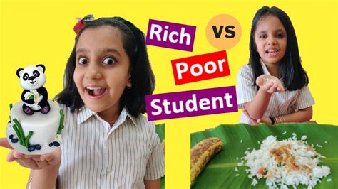 Rich Student Vs Poor Student in School Life #Funny #Kids RhythmVeronica - YouTube