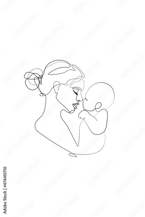 Mother Holding Child Drawing