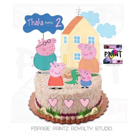 Peppa Pig Cake Topper Template Printable DIY | ubicaciondepersonas.cdmx.gob.mx