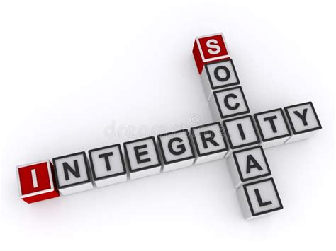 Social Integrity Word Block on White Stock Illustration - Illustration ...