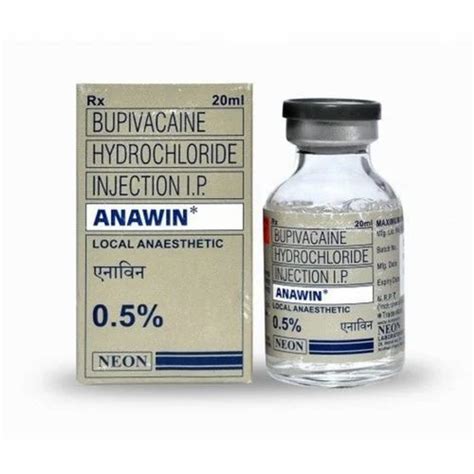 Anawin 0.5% Bupivacaine Hydrochloride Injection, 20ml at Rs 69/vial in ...