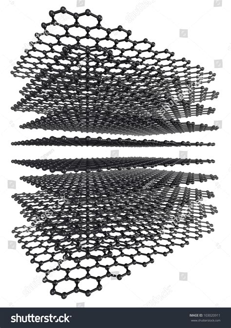 3d Render Of Graphite Atomic Structure On White Background Stock Photo 103020911 : Shutterstock