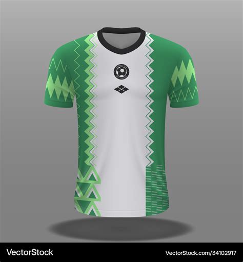 Realistic soccer shirt nigeria home jersey Vector Image