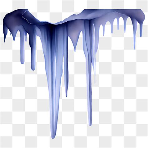 Download Blue Icicle - Symbol of Winter PNG Online - Creative Fabrica