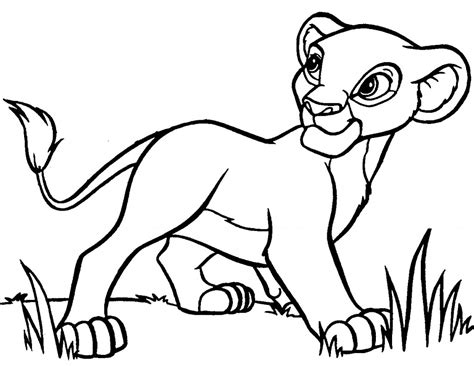 Baby Lion Coloring Pages – Animal Place