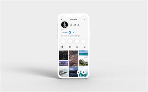 Redesign of the Instagram interface on Behance