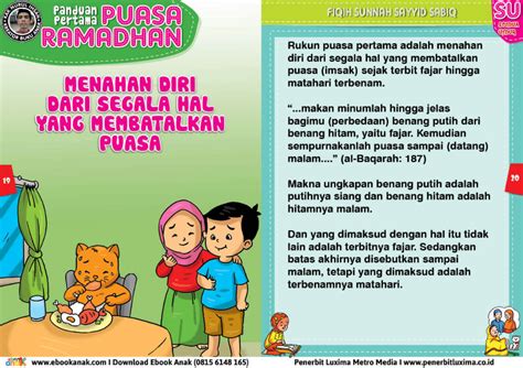 Rukun Puasa: Menahan Diri dari Segala Hal yang Membatalkan Puasa | Komik anak, Literasi, Anak