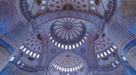 Interior view of domes in Blue Mosque, … – License image – 10216818 ...