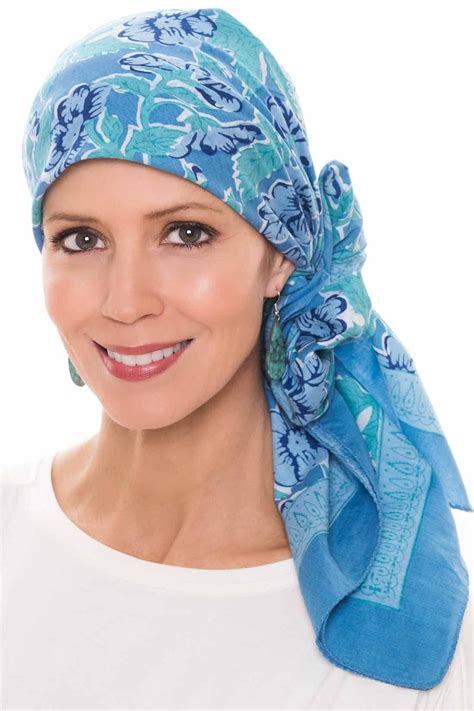 Cotton Scarf | Woodblock Head Scarves | Cancer Patients