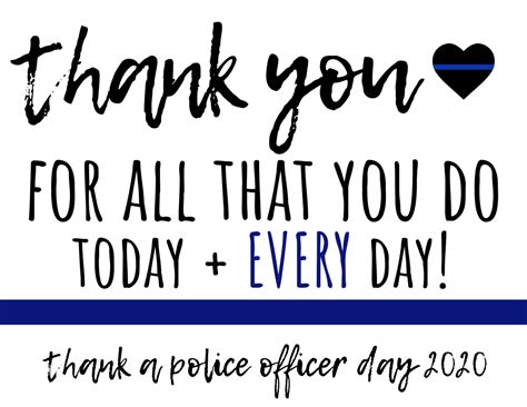 thank a police officer day 2020-easy ideas + free printables – ammo + grace