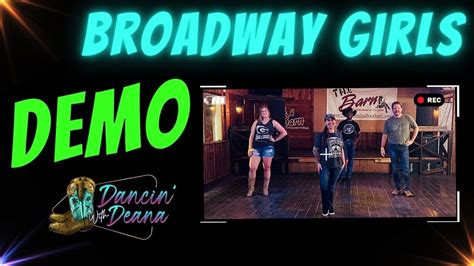 BROADWAY GIRLS 🎬👯‍♀️ Line Dance Demo w/ Music - YouTube