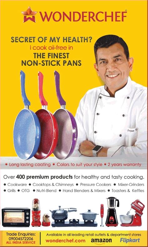 Wonderchef Secret Of My Health The Finest Non Stick Pans Ad - Advert ...