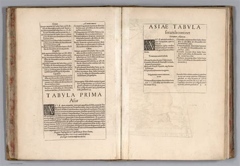 Text Page: (Continues) Tabula prima Asiae continet. Asiae Tabula ...