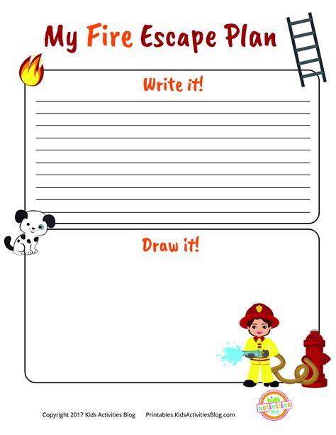 New Top Fire Escape Plan Worksheet, House Plan Two Story