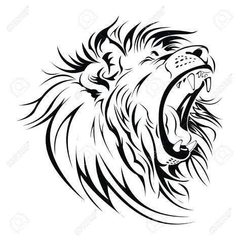 Roaring Lion Head Clipart