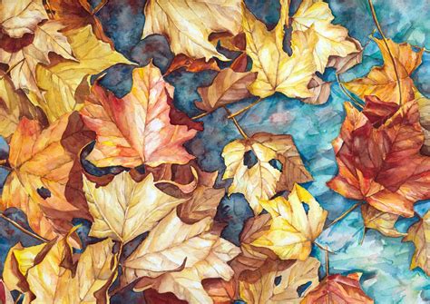 [PAINTING] 9 Gorgeous Autumn Leaves Paintings to Color your Life - ART ...