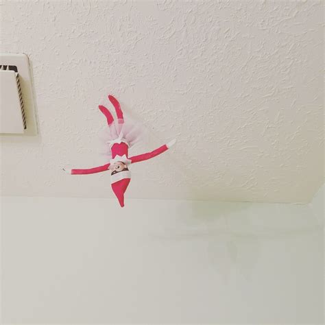 2017 Elf on the Shelf / Day 16: Walking upside down on ceiling Elf On The Shelf, Walking ...