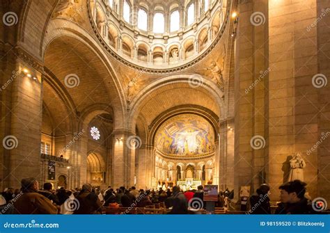 Interior of Basilica Sacre Coeur, Paris, France Editorial Image - Image of french, messiah: 98159520