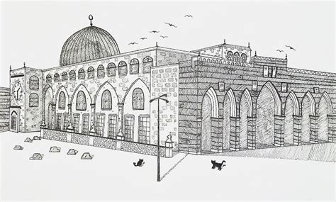 Cara Melukis Masjid Al Aqsa : Masjid Al Aqsa Drawing Step By Step Tutorial Al Aqsamosque ...