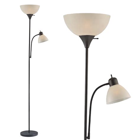 Light Accents 150 Watt Floor Lamp with Side Reading Light - Floor Lamps - Dorm Room Floor Lamp ...
